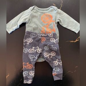 Tea Collection Blue and Orange Kids Bodysuit